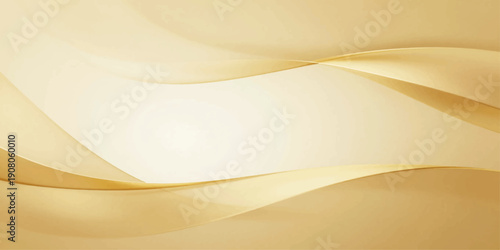 Tableau sur toile Abstract golden background features soft flowing waves and a smooth silk texture