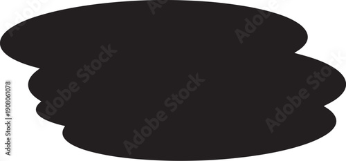 Black Oval Shape Isolated on White Background Illustration Design