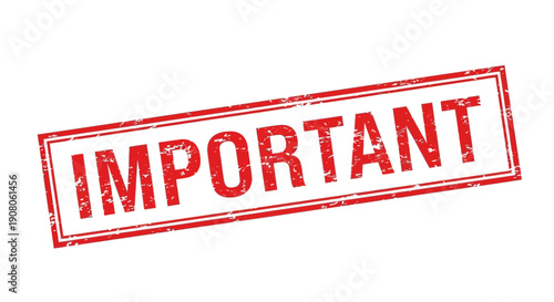 Important Stamp Label – Urgent Notice Red Warning Badge Illustration