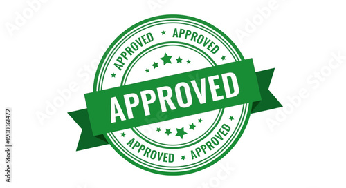 Green Approved Stamp Badge Icon