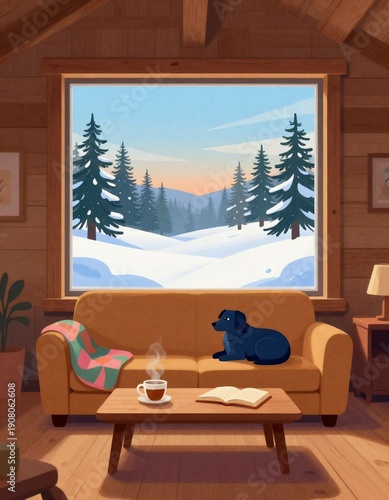 Warm Light Against the Cold Forest