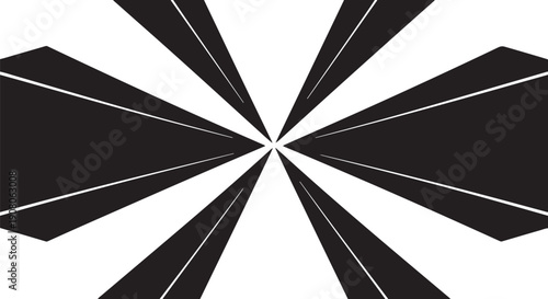 Geometric black and white abstract design with sharp lines