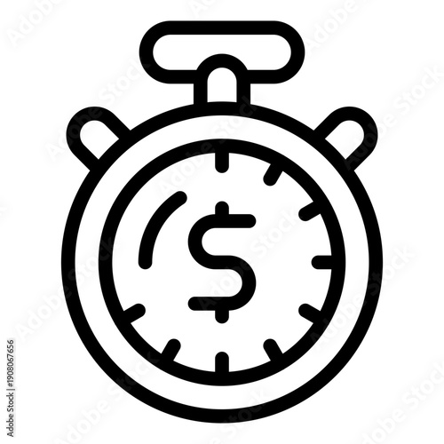 time is money icon vector