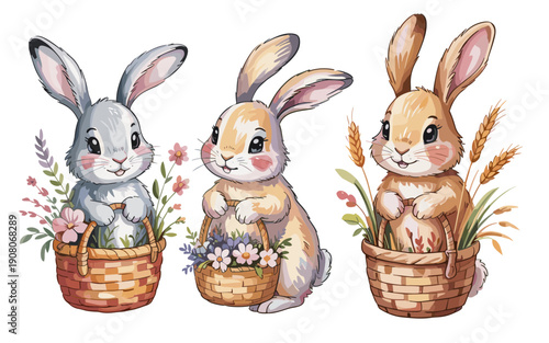 Easter Bunnies Baskets