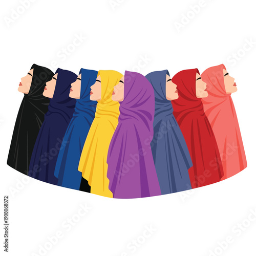 Assorted colorful fabric bags displayed in a neat row for crafting or sewing projects