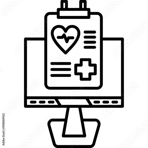 Digital Health Record Icon