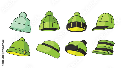 Colorful assortment of stylized tents displayed in a row against a plain background