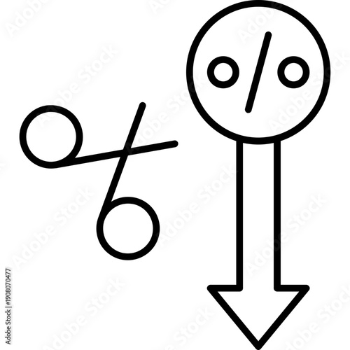 Interest Rate Cut Icon