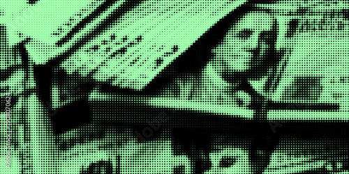 Electric neon waves filling the ether. Shimmering dots forming a pattern of smooth lines, bumps and depressions. Acid vector background for music album. vector background