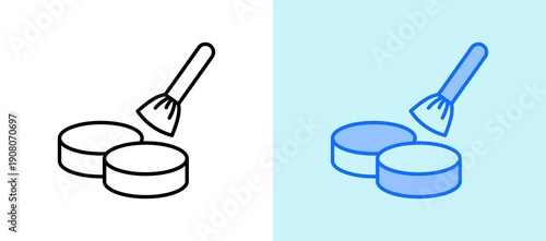 Cleaning whiteblue icon