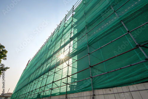 Green Construction Scaffolding Safety Mesh Texture