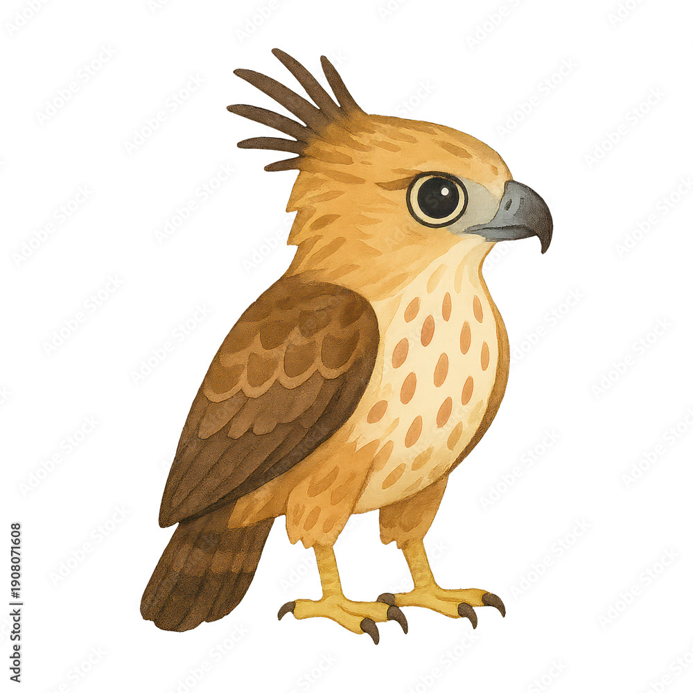 Fototapeta premium PNG Cute cartoon eagle illustration.