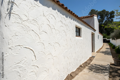White Rough Stucco Plaster Wall Texture