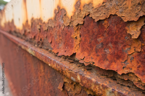 Flaking Red Rust On Metal Surface Texture