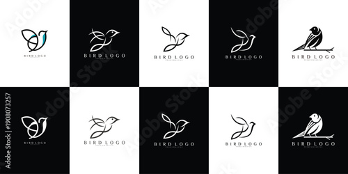 Bird Logo Vector Collection – Perfect for wildlife brands, eco businesses, travel agencies, aviation companies, creative studios, outdoor brands, and businesses seeking a light, free, elegant