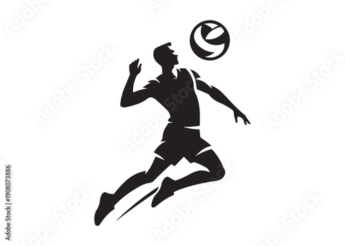 volleyball player logo silhouette vector, volleyball player jumping silhouette vector illustration, playing volleyball logo silhouette vector, volleyball sportsman logo vector silhouette logo