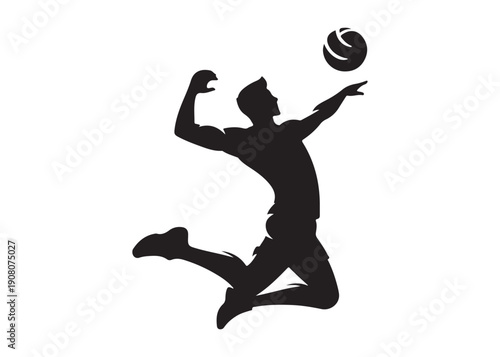 volleyball player logo silhouette vector, volleyball player jumping silhouette vector illustration, playing volleyball logo silhouette vector, volleyball sportsman logo vector silhouette logo