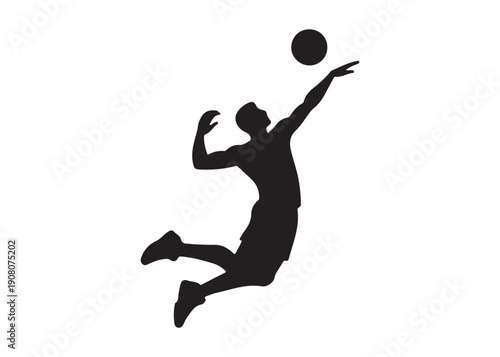 volleyball player logo silhouette vector, volleyball player jumping silhouette vector illustration, playing volleyball logo silhouette vector, volleyball sportsman logo vector silhouette logo