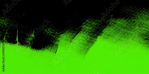 A bright green abstract nature background features a glowing light pattern and dark grunge texture, creating a festive holiday wallpaper design with ample copy space for an artistic backdrop