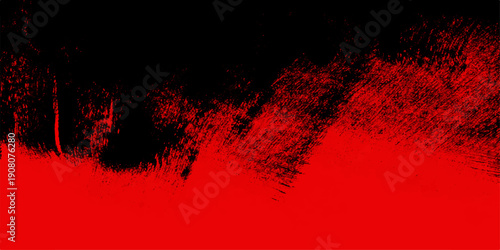 A dark red grunge wall texture with a dirty paint design and abstract black motion patterns creates a hot fire backdrop for an artistic old wallpaper