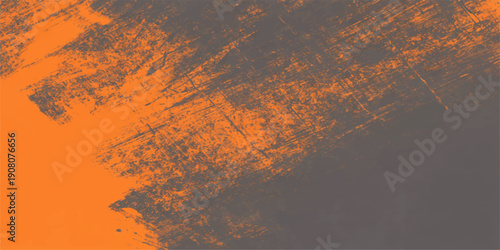 Abstract grunge background vector illustration featuring a beautiful burning sunset sky with hot orange flames and dark red clouds at dusk