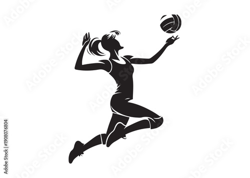 volleyball player logo silhouette vector, volleyball player jumping silhouette vector illustration, playing volleyball logo silhouette vector, volleyball sportsman logo vector silhouette logo
