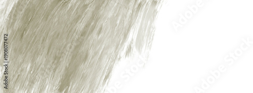 Abstract Beige Brush Strokes in Corner on Canvas Background