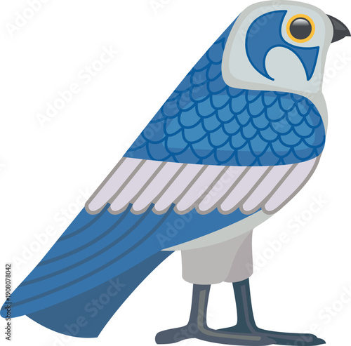 Horus cartoon icon. Bird deity. Egyptian god