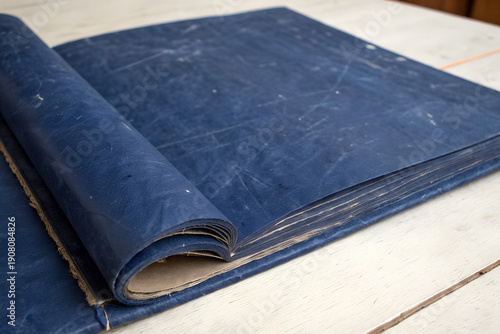 Vintage Blue Carbon Copy Paper Texture