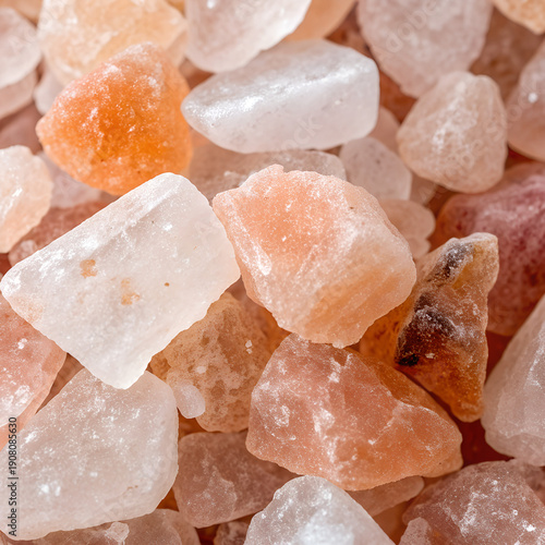 Pink Himalayan Salt Crystals Macro Texture