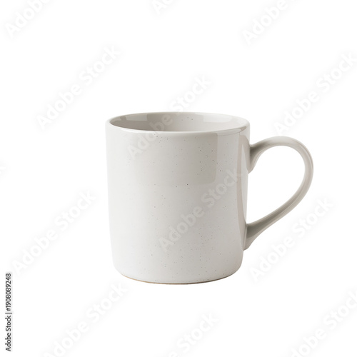 Simple White Mug on a Plain Background Perfect for Any Drink or Decoration Needs