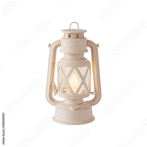 Vintage Lantern Design on a Plain Background for Home Decor or Craft Projects