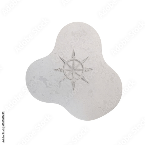 Compass Design Placed on a Textured Surface Used for Decoration and Orientati...