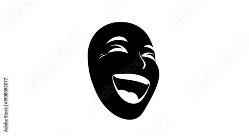 Comedy Tragedy Theater Mask Laughing.