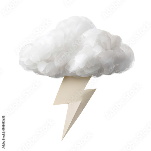 Cloud With Lightning Design Decoration for Wall or Ceiling in Modern Style