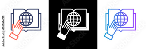 Interactive Learning lineblackgrad icon