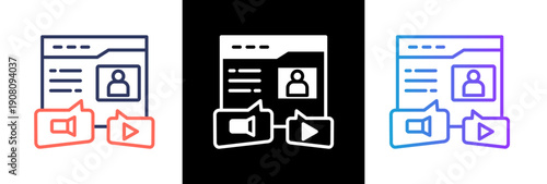 Digital Classroom lineblackgrad icon