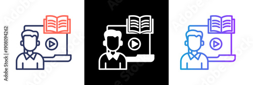 Online Tutorial lineblackgrad icon