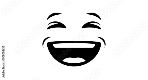 Winking Smiling Face Emoji Black.
