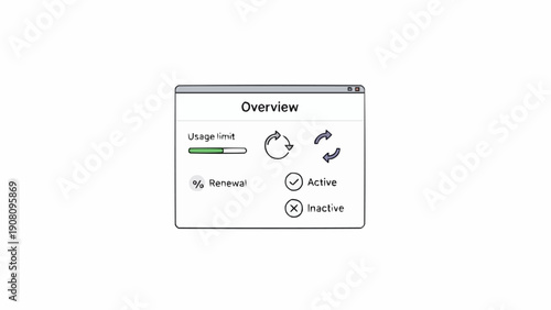 Computer software interface overview screen.