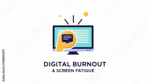 Computer Screen with Notification Message.