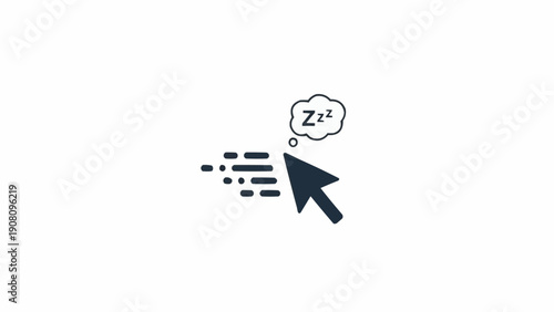 Computer mouse cursor downloading file.