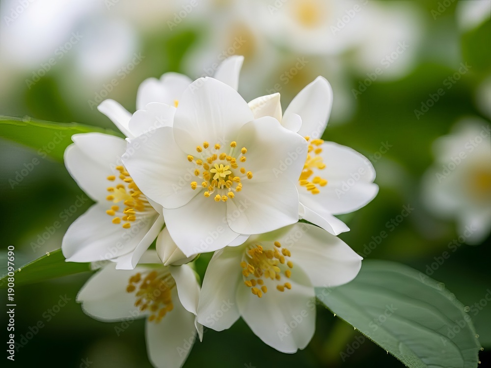 Fototapeta premium White flower blooming in nature