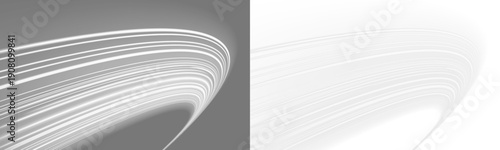 Futuristic neon laser speed lines move across city road highway traffic. Light motion wave generates energy trail, glowing direction with smooth white flow. Winter wind brings cold snow, png vector. 