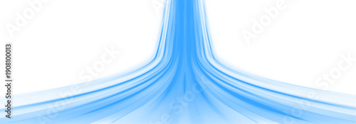 Neon laser blue speed lines sweep along city road highway traffic. Light motion wave shapes futuristic energy trail and direction. Cold atmosphere defines movement. Wind drives visual flow. PNG vector