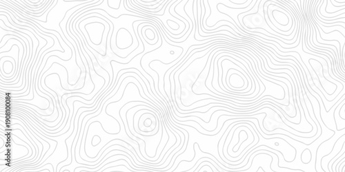 Black and white lines seamless Topographic map patterns, topography line map. Vintage outdoors style. The stylized height of the topographic map contour in lines and contours isolated on transparent.
