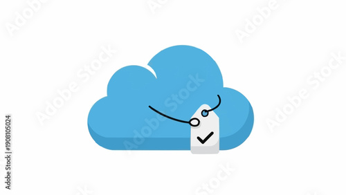 Cloud Storage Service Icon Symbol.