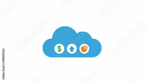 Cloud storage service logo icon.