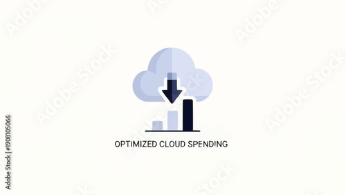 Cloud Storage Icon with Download Arrow Symbol.