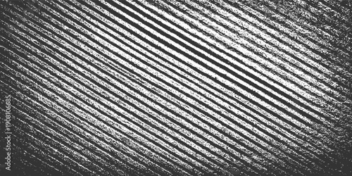 Dark gray background with diagonal white rough textured stripes and speckles black